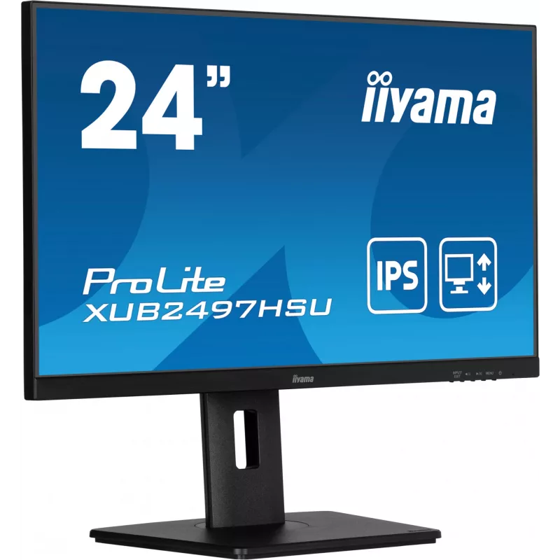 iiyama XUB2497HSU-B2 kompiuterio monitorius 60,5 cm (23,8 col.) 1920 x 1080 pikselių Full HD LED juodas
