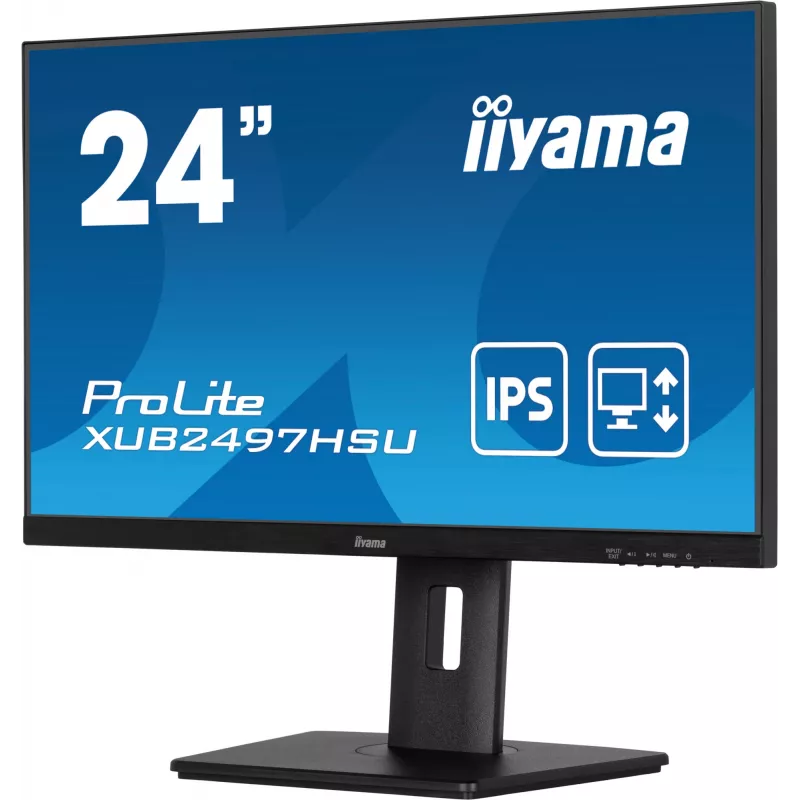 iiyama XUB2497HSU-B2 kompiuterio monitorius 60,5 cm (23,8 col.) 1920 x 1080 pikselių Full HD LED juodas