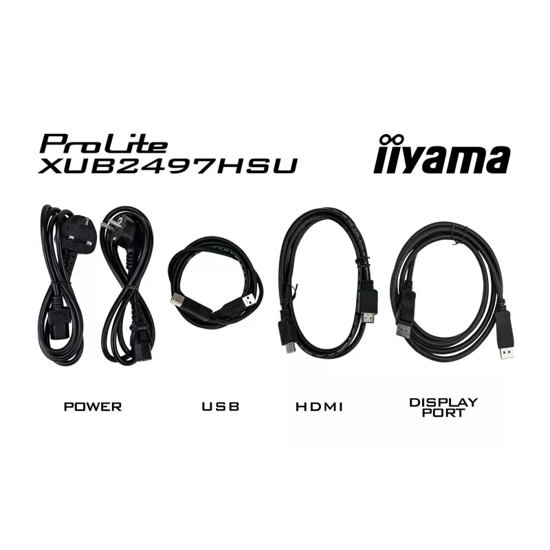 iiyama XUB2497HSU-B2 kompiuterio monitorius 60,5 cm (23,8 col.) 1920 x 1080 pikselių Full HD LED juodas