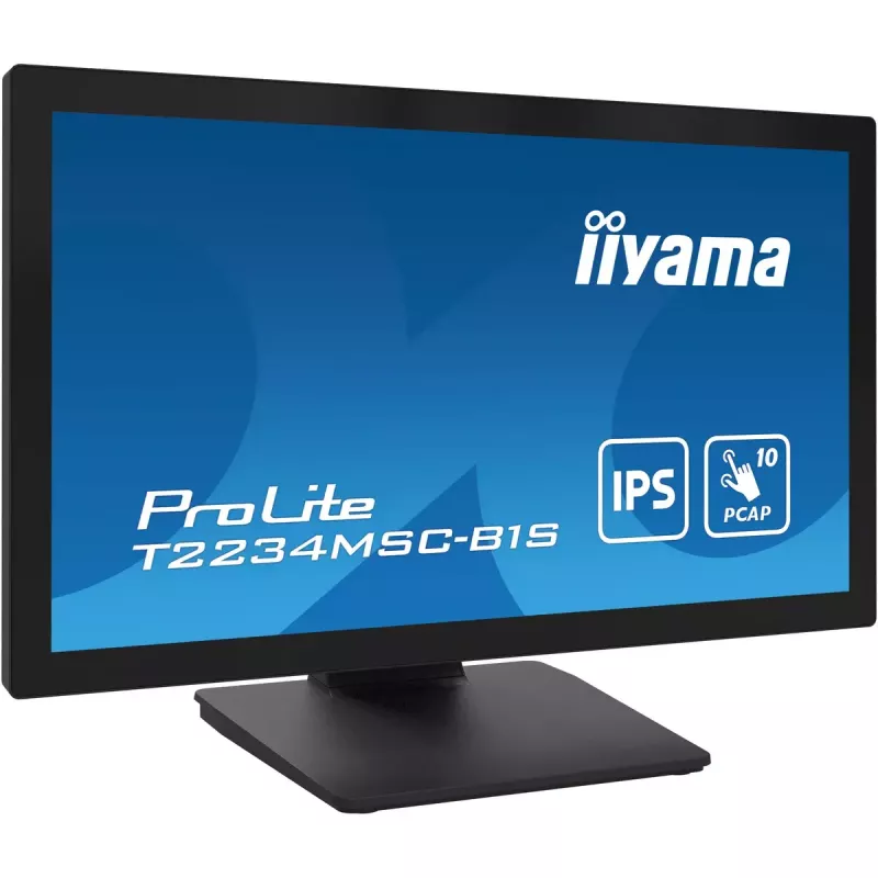 „iiyama ProLite T2234MSC-B1S“ kompiuterio monitorius 54,6 cm (21,5 colio) 1920 x 1080 pikselių Full HD jutiklinis ekranas juodos spalvos