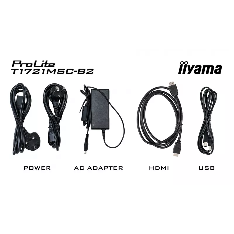 iiyama ProLite T1721MSC-B2 kompiuterio monitorius 43,2 cm (17 colių) 1280 x 1024 pikselių SXGA LED jutiklinis ekranas stalviršinis juodas
