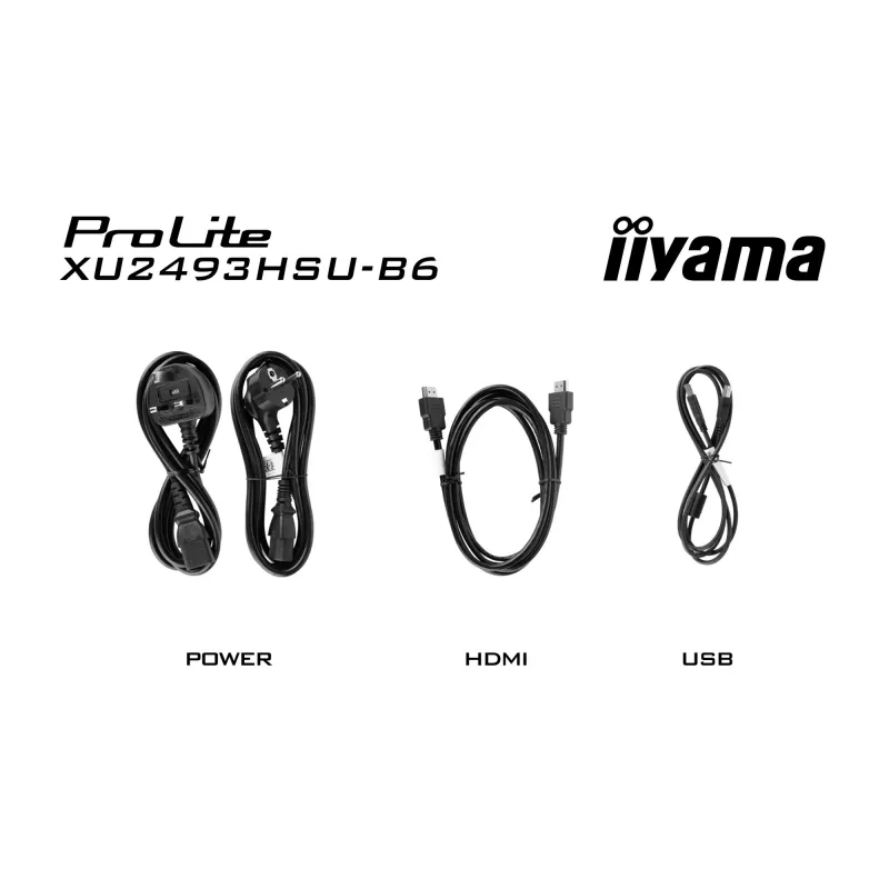 iiyama ProLite XU2493HSU-B7 kompiuterio monitorius 60,5 cm (23,8 colio) 1920 x 1080 pikselių Full HD LED juodas