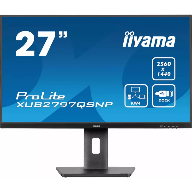 iiyama ProLite XUB2797QSNP-B1 kompiuterio monitorius 68,6 cm (27 colių) 2560 x 1440 pikselių Quad HD LED juodas