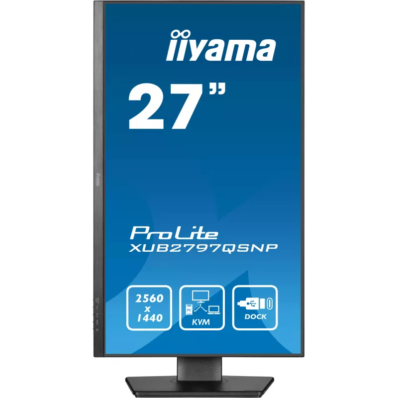 iiyama ProLite XUB2797QSNP-B1 kompiuterio monitorius 68,6 cm (27 colių) 2560 x 1440 pikselių Quad HD LED juodas