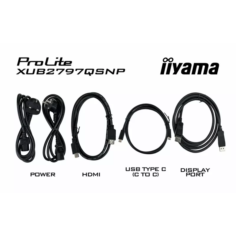 iiyama ProLite XUB2797QSNP-B1 kompiuterio monitorius 68,6 cm (27 colių) 2560 x 1440 pikselių Quad HD LED juodas