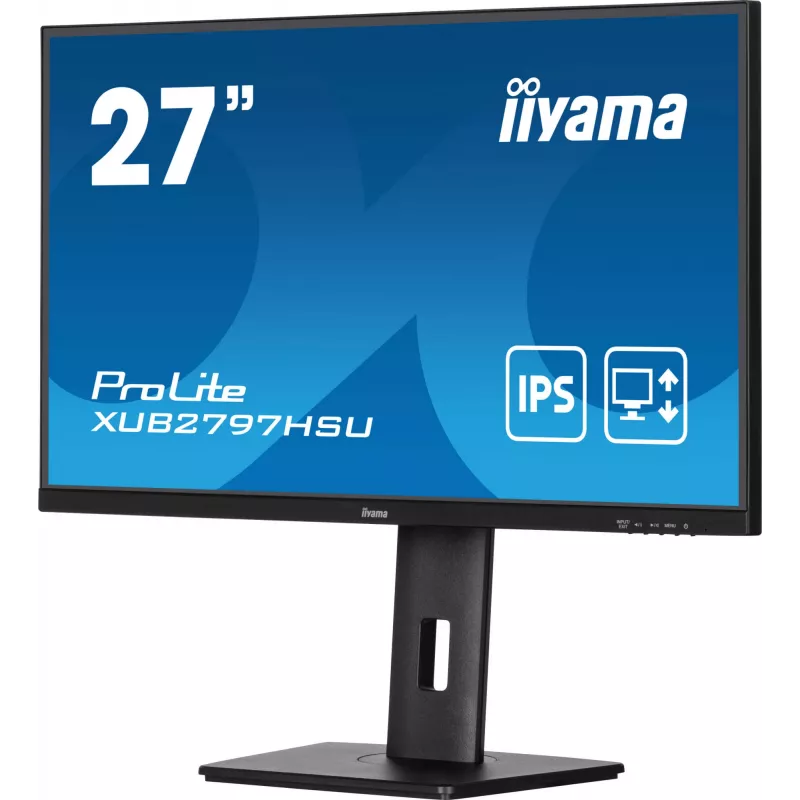 iiyama ProLite XUB2797HSU-B2 kompiuterio monitorius 68.6 cm (27 col.) 1920 x 1080 pikselių Full HD LED juodas