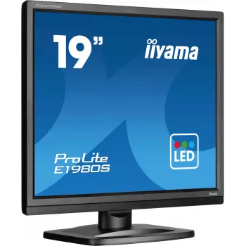 iiyama ProLite E1980S-B1 kompiuterio monitorius 48,3 cm (19 colių) 1280 x 1024 pikseliai VGA LED juodas