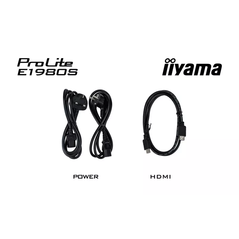 iiyama ProLite E1980S-B1 kompiuterio monitorius 48,3 cm (19 colių) 1280 x 1024 pikseliai VGA LED juodas