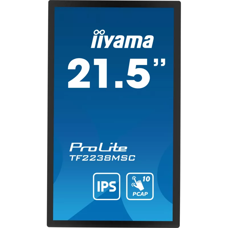 iiyama TF2238MSC-B1 monitorius kompiuteriui 53,3 cm (21 colis) 1920 x 1080 pikselių Full HD LED jutiklinis ekranas Juoda