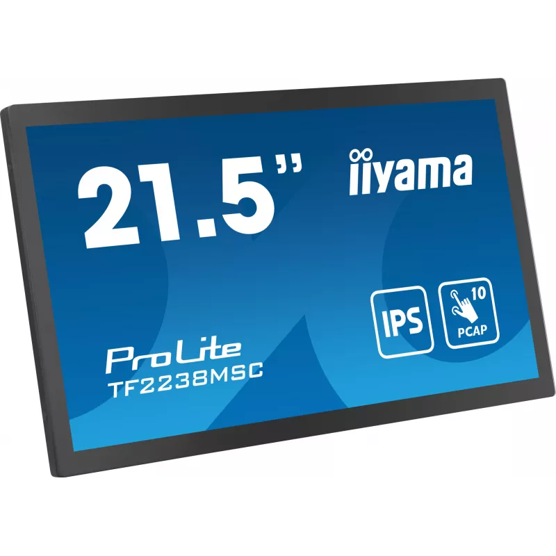 iiyama TF2238MSC-B1 monitorius kompiuteriui 53,3 cm (21 colis) 1920 x 1080 pikselių Full HD LED jutiklinis ekranas Juoda