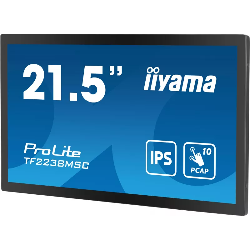 iiyama TF2238MSC-B1 monitorius kompiuteriui 53,3 cm (21 colis) 1920 x 1080 pikselių Full HD LED jutiklinis ekranas Juoda
