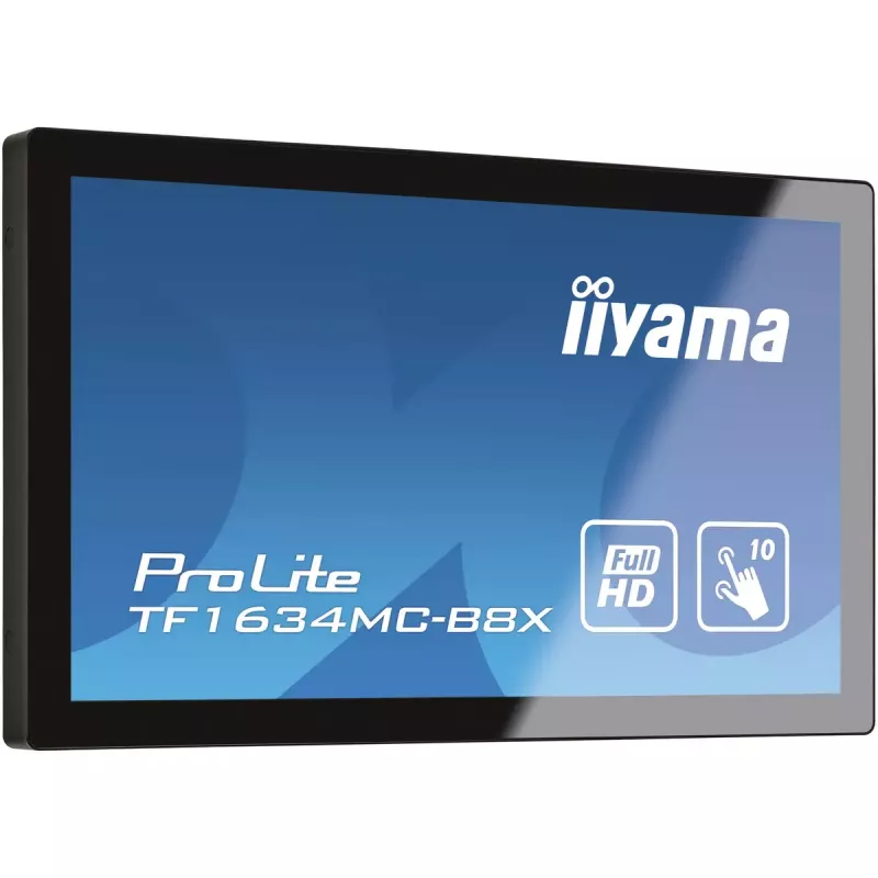 iiyama ProLite TF1634MC-B8X kompiuterio monitorius 39,6 cm (15,6 colio) 1920 x 1080 pikselių Full HD LED jutiklinis ekranas keliems vartotojams