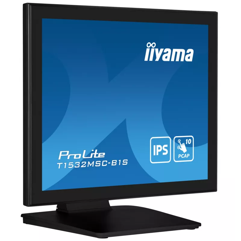 iiyama ProLite T1532MSC-B1S kompiuterio monitorius 38,1 cm (15 colių) 1024 x 768 pikselių XGA LCD jutiklinis ekranas Juoda