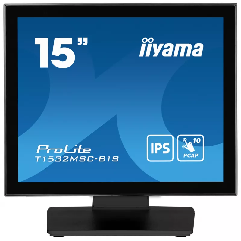 iiyama ProLite T1532MSC-B1S kompiuterio monitorius 38,1 cm (15 colių) 1024 x 768 pikselių XGA LCD jutiklinis ekranas Juoda