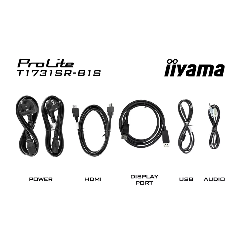 iiyama ProLite T1731SR-B1S kompiuterio monitorius 43,2 cm (17 colių) 1280 x 1024 pikseliai SXGA LCD liečiamasis ekranas Juoda