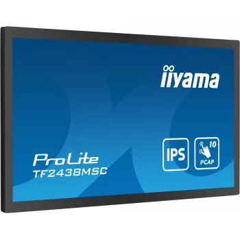 iiyama TF2438MSC-B1 kompiuterio monitorius 60,5 cm (23,8 col.) 1920 x 1080 pikselių Full HD LED jutiklinis ekranas Juoda