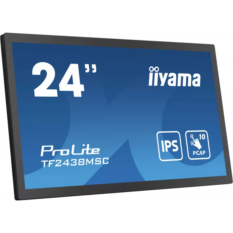 iiyama TF2438MSC-B1 kompiuterio monitorius 60,5 cm (23,8 col.) 1920 x 1080 pikselių Full HD LED jutiklinis ekranas Juoda