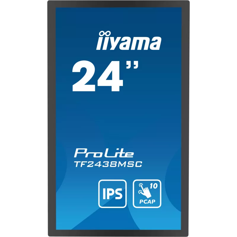 iiyama TF2438MSC-B1 kompiuterio monitorius 60,5 cm (23,8 col.) 1920 x 1080 pikselių Full HD LED jutiklinis ekranas Juoda