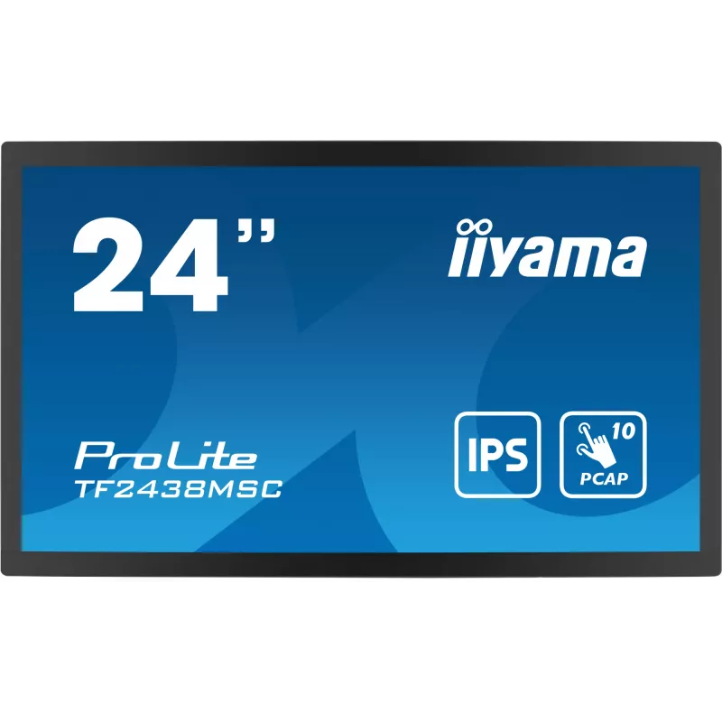 iiyama TF2438MSC-B1 kompiuterio monitorius 60,5 cm (23,8 col.) 1920 x 1080 pikselių Full HD LED jutiklinis ekranas Juoda
