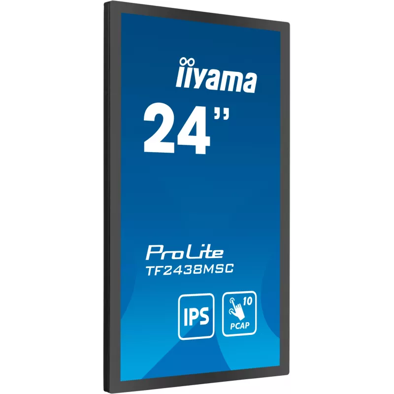 iiyama TF2438MSC-B1 kompiuterio monitorius 60,5 cm (23,8 col.) 1920 x 1080 pikselių Full HD LED jutiklinis ekranas Juoda