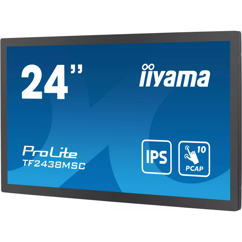 iiyama TF2438MSC-B1 kompiuterio monitorius 60,5 cm (23,8 col.) 1920 x 1080 pikselių Full HD LED jutiklinis ekranas Juoda