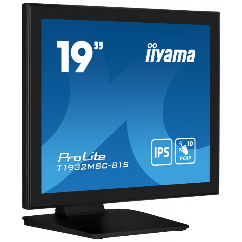 iiyama ProLite T1932MSC-B1S kompiuterio monitorius 48,3 cm (19 colių) 1280 x 1024 pikseliai Full HD LED liečiamasis ekranas Stalviršis Juoda