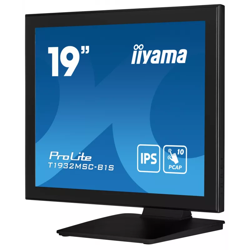iiyama ProLite T1932MSC-B1S kompiuterio monitorius 48,3 cm (19 colių) 1280 x 1024 pikseliai Full HD LED liečiamasis ekranas Stalviršis Juoda