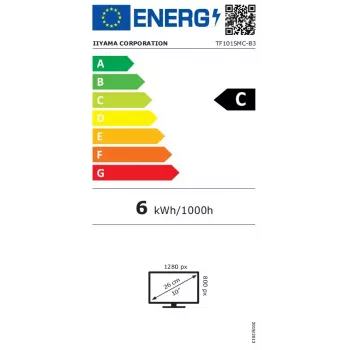 iiyama TF1015MC-B3 kompiuterio monitorius 25,6 cm (10,1 colio) 1280 x 800 pikselių HD LED liečiamuoju ekranu juodas