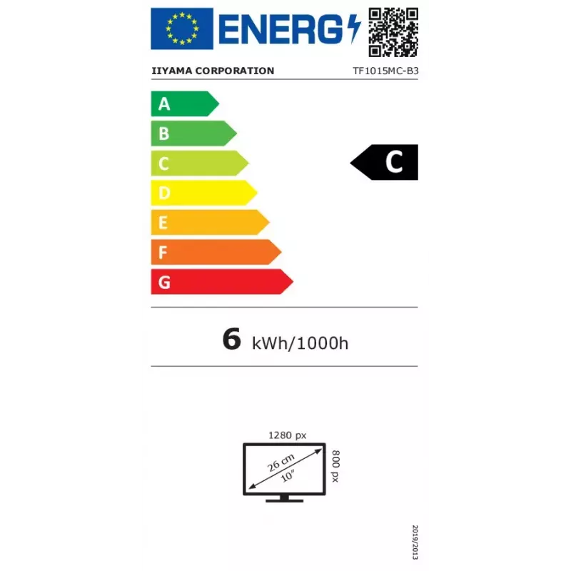 iiyama TF1015MC-B3 kompiuterio monitorius 25,6 cm (10,1 colio) 1280 x 800 pikselių HD LED liečiamuoju ekranu juodas