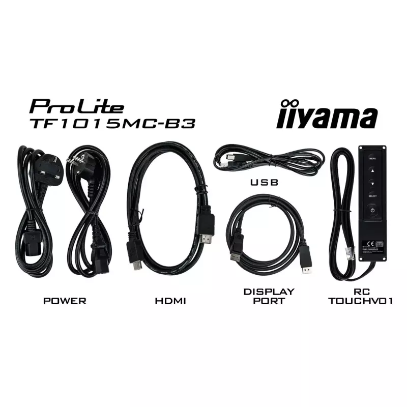 iiyama TF1015MC-B3 kompiuterio monitorius 25,6 cm (10,1 colio) 1280 x 800 pikselių HD LED liečiamuoju ekranu juodas