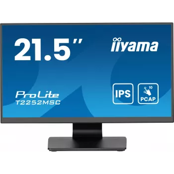 iiyama ProLite T2252MSC-B2AG kompiuterio monitorius 54,6 cm (21,5 col.) 1920 x 1080 pikselių Full HD LCD jutiklinis ekranas Juoda
