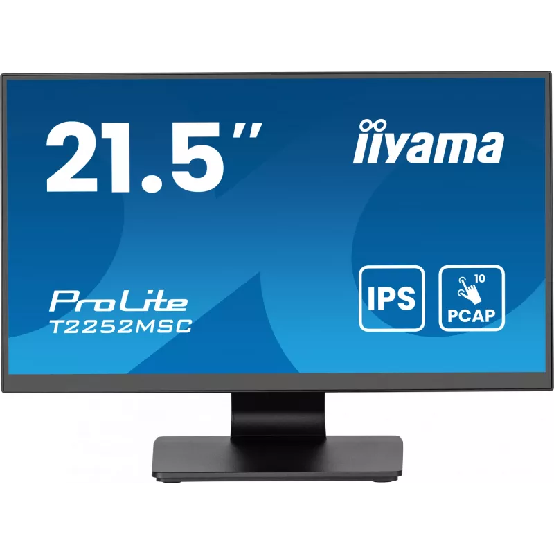 iiyama ProLite T2252MSC-B2AG kompiuterio monitorius 54,6 cm (21,5 col.) 1920 x 1080 pikselių Full HD LCD jutiklinis ekranas Juoda