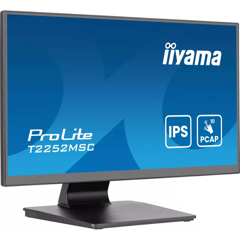 iiyama ProLite T2252MSC-B2AG kompiuterio monitorius 54,6 cm (21,5 col.) 1920 x 1080 pikselių Full HD LCD jutiklinis ekranas Juoda