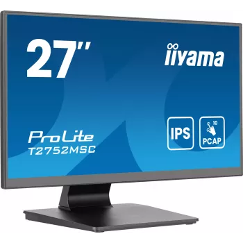 iiyama ProLite T2752MSC-B1AG kompiuterio monitorius 68,6 cm (27 colių) 1920 x 1080 pikselių Full HD LED jutiklinis ekranas Juodas