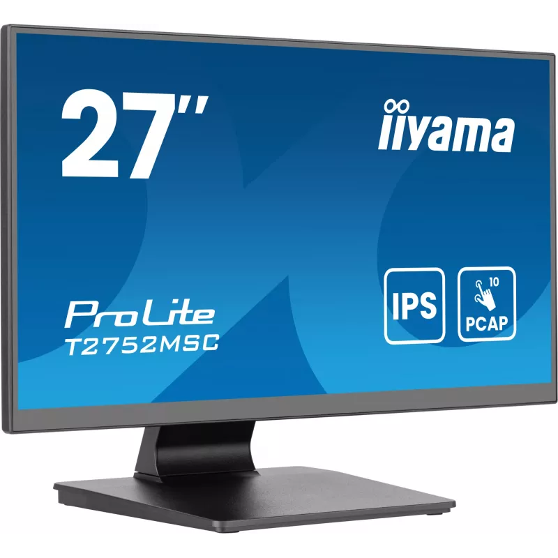 iiyama ProLite T2752MSC-B1AG kompiuterio monitorius 68,6 cm (27 colių) 1920 x 1080 pikselių Full HD LED jutiklinis ekranas Juodas