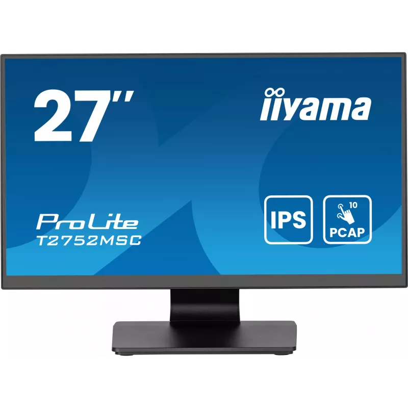 iiyama ProLite T2752MSC-B1AG kompiuterio monitorius 68,6 cm (27 colių) 1920 x 1080 pikselių Full HD LED jutiklinis ekranas Juodas