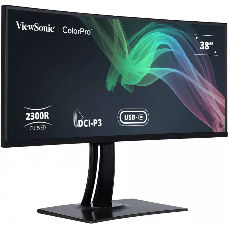 Viewsonic VP3881A kompiuterio monitorius 96,5 cm (38 colių) 3840 x 1600 pikselių Quad HD+ LED juodas