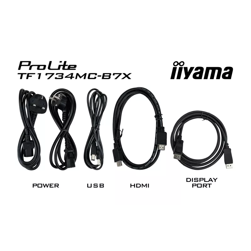 iiyama TF1734MC-B7X kompiuterio monitorius 43,2 cm (17 colių) 1280 x 1024 pikselių SXGA LED jutiklinis ekranas juodas