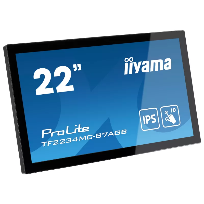 iiyama ProLite TF2234MC-B7AGB kompiuterio monitorius 54,6 cm (21,5 colio) 1920 x 1080 pikselių Full HD LED jutiklinis ekranas, skirtas keliems vartotojams, juodos spalvos