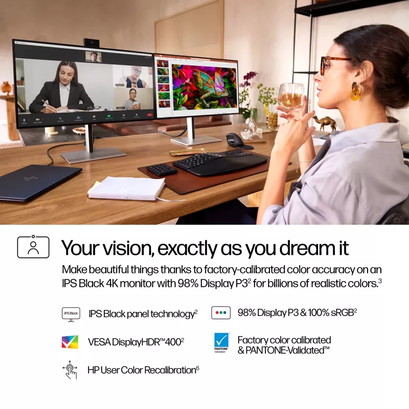 HP Series 7 Pro 27 colių 4K konferencinis monitorius - 727pm