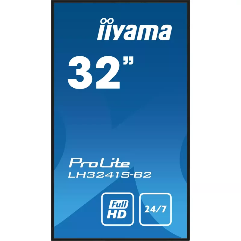 iiyama LH3241S-B2 Signage Display Kiosk dizainas 80 cm (31,5 colio) LED 350 cd/m² Full HD Juoda 24/7