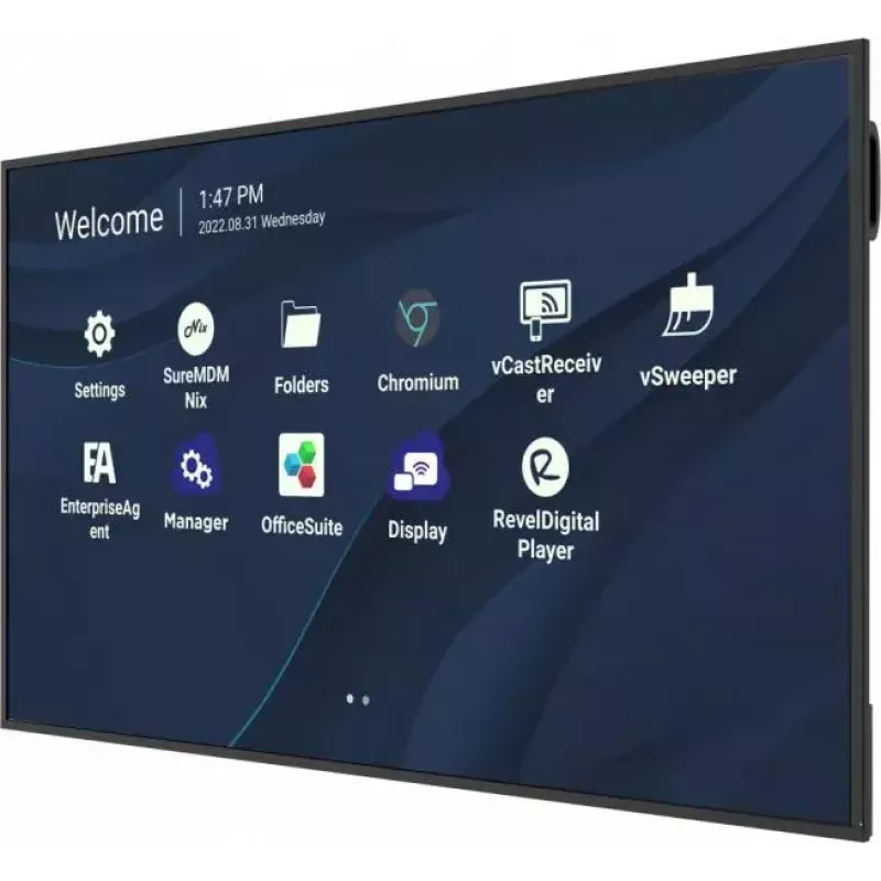 Viewsonic CDE7530 reklaminis ekranas 190,5 cm (75 col.) Wi-Fi 450 cd/m² 4K Ultra HD juodas su integruotu procesoriumi Android 11