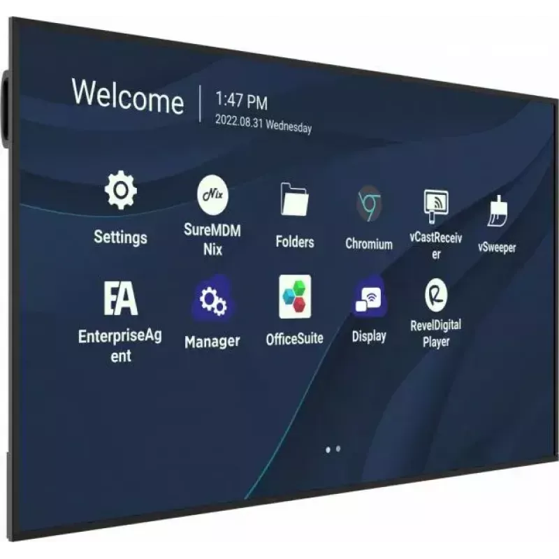 Viewsonic CDE7530 reklaminis ekranas 190,5 cm (75 col.) Wi-Fi 450 cd/m² 4K Ultra HD juodas su integruotu procesoriumi Android 11