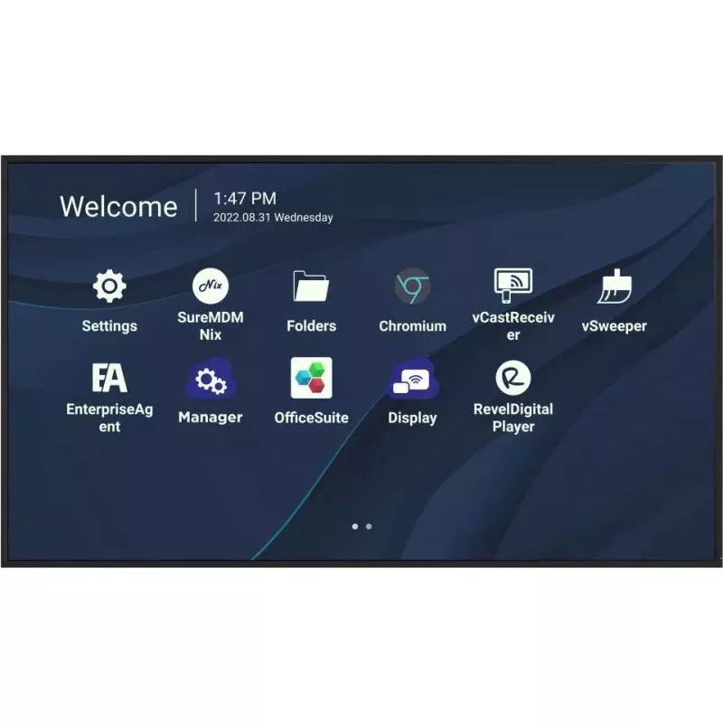 Viewsonic CDE7530 reklaminis ekranas 190,5 cm (75 col.) Wi-Fi 450 cd/m² 4K Ultra HD juodas su integruotu procesoriumi Android 11