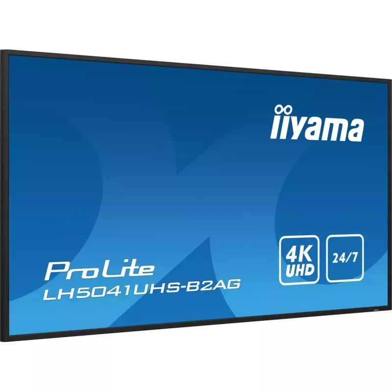 „iiyama LH5041UHS-B2AG“ reklaminis ekranas Skaitmeninis reklaminis plokščiasis ekranas 127 cm (50 colių) LCD 500 cd/m² 4K Ultra HD juodas 24/7