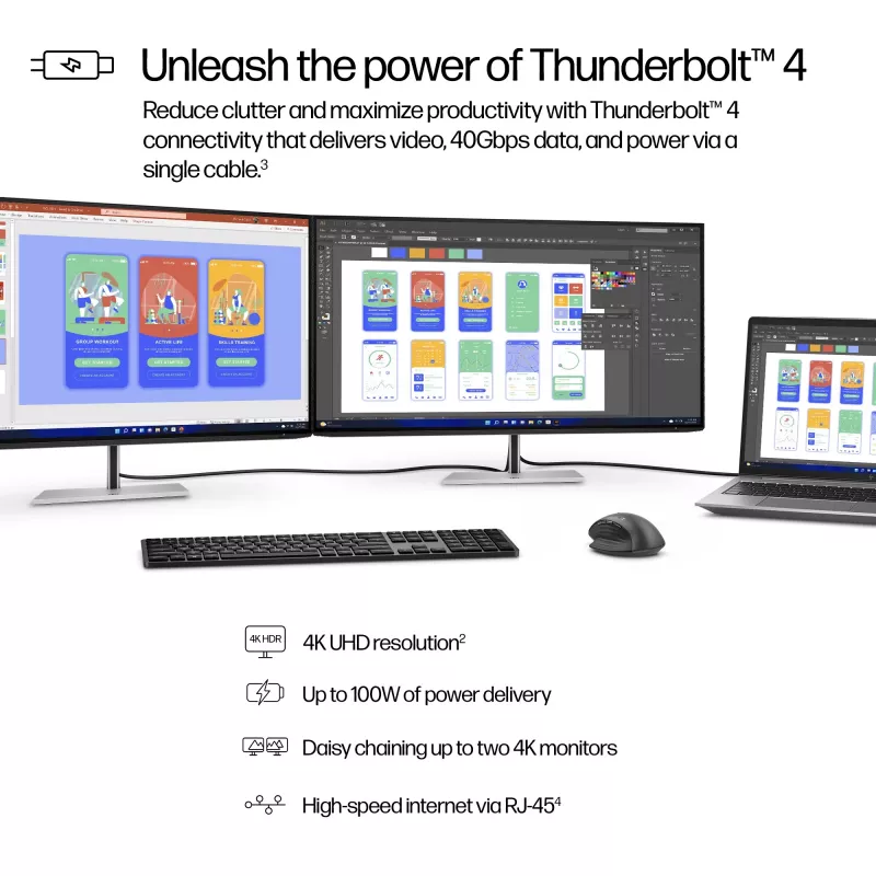 HP Series 7 Pro 31,5 colio 4K Thunderbolt 4 monitorius - 732pk