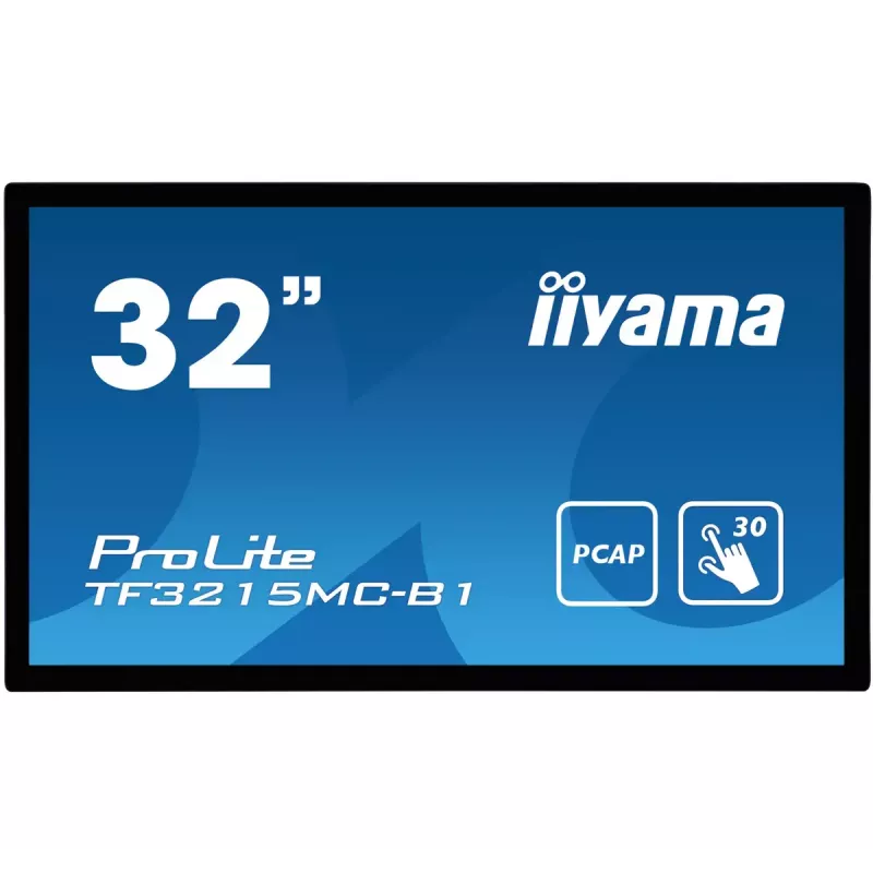 iiyama ProLite TF3215MC-B2 kompiuterio monitorius 80 cm (31,5 colio) 1920 x 1080 pikselių Full HD LED jutiklinis ekranas Kiosk juoda