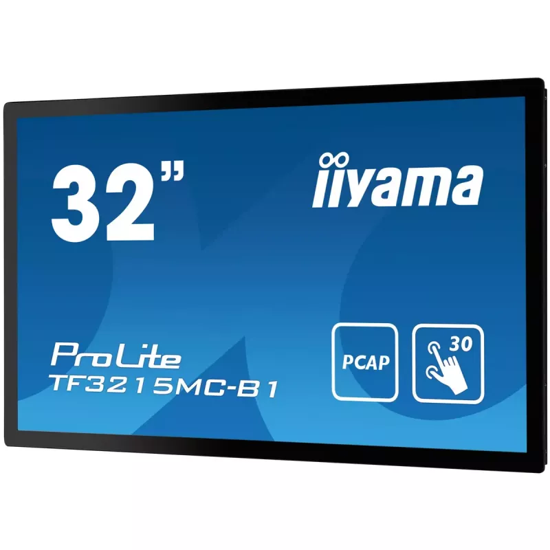 iiyama ProLite TF3215MC-B2 kompiuterio monitorius 80 cm (31,5 colio) 1920 x 1080 pikselių Full HD LED jutiklinis ekranas Kiosk juoda