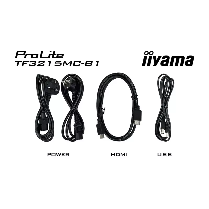 iiyama ProLite TF3215MC-B2 kompiuterio monitorius 80 cm (31,5 colio) 1920 x 1080 pikselių Full HD LED jutiklinis ekranas Kiosk juoda