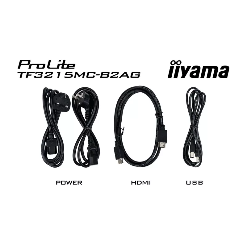 iiyama ProLite TF3215MC-B2AG kompiuterio monitorius 80 cm (31,5 colio) 1920 x 1080 pikselių Full HD LED jutiklinis ekranas Kiosk juoda